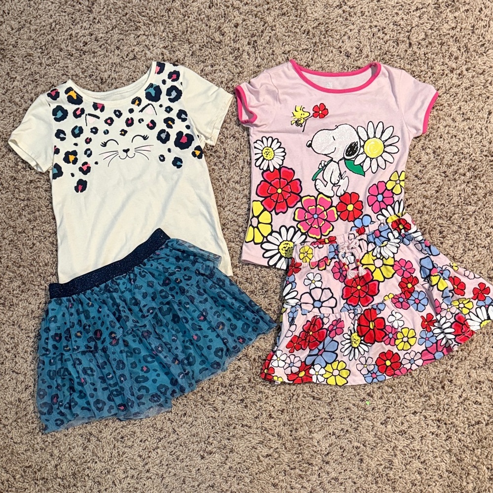 Girls 365 kids bundle of two matching skirt sets